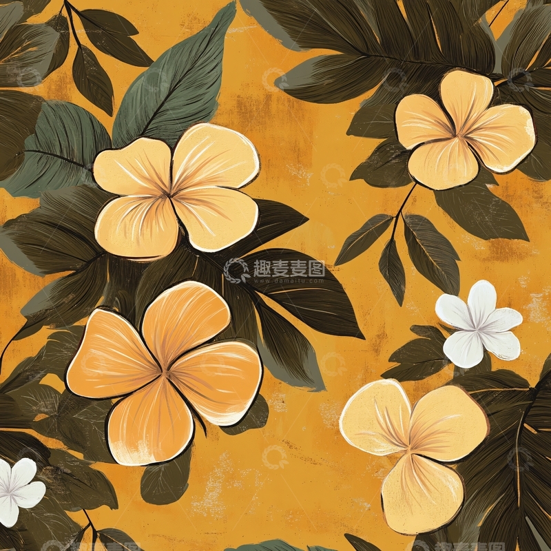 高清大图下载【趣麦麦图】蝴蝶花插画