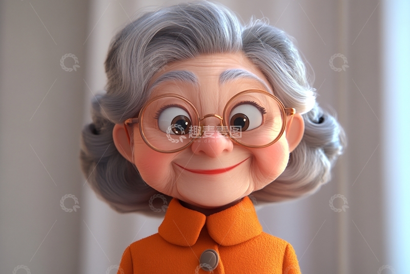 高清大图下载【趣麦麦图】卡通姥姥姥爷3