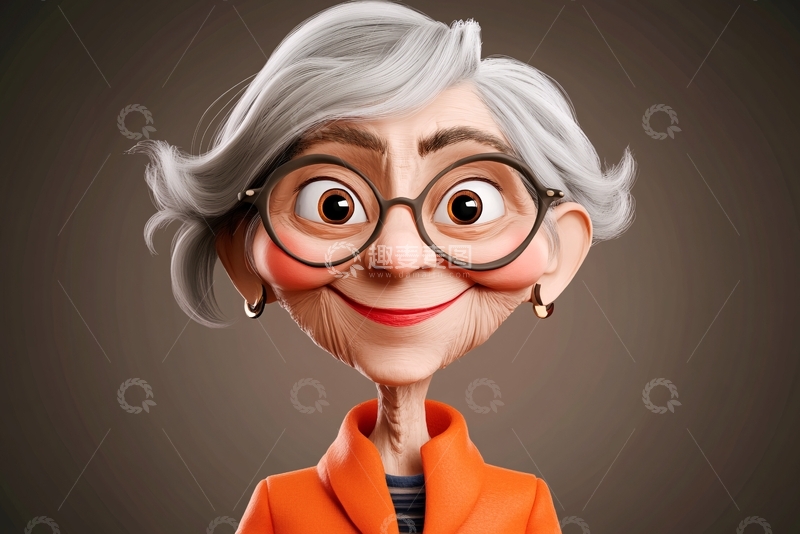 高清大图下载【趣麦麦图】卡通姥姥姥爷2