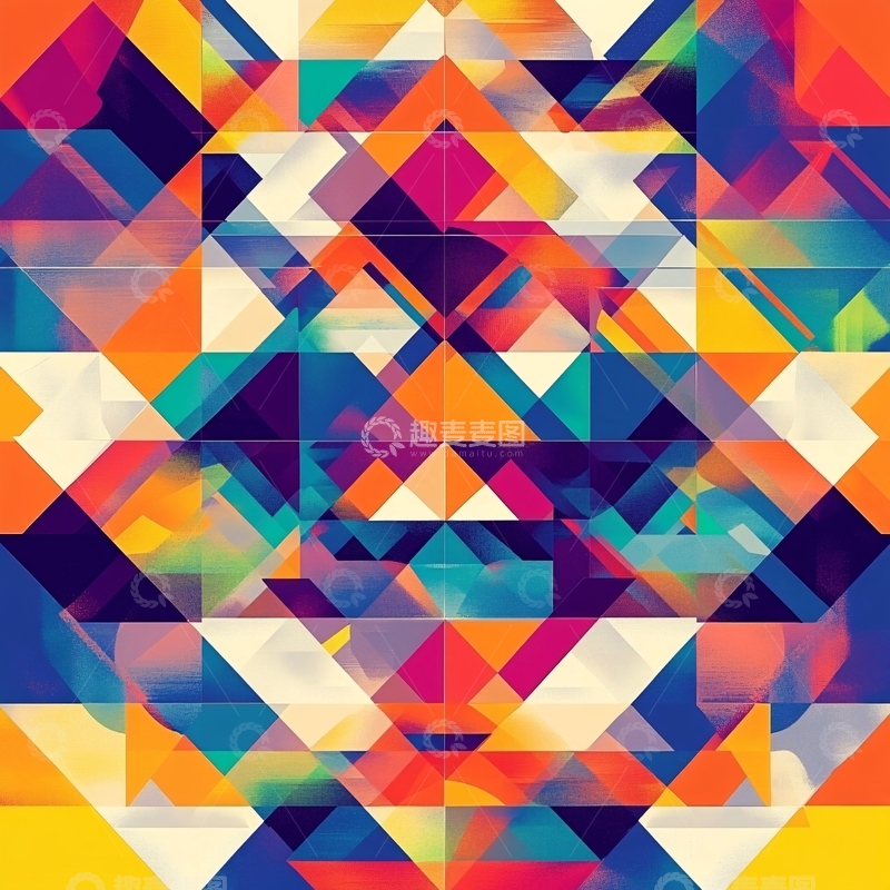 高清大图下载【趣麦麦图】几何色块拼接1