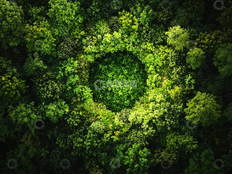 高清大图下载【趣麦麦图】俯拍绿树