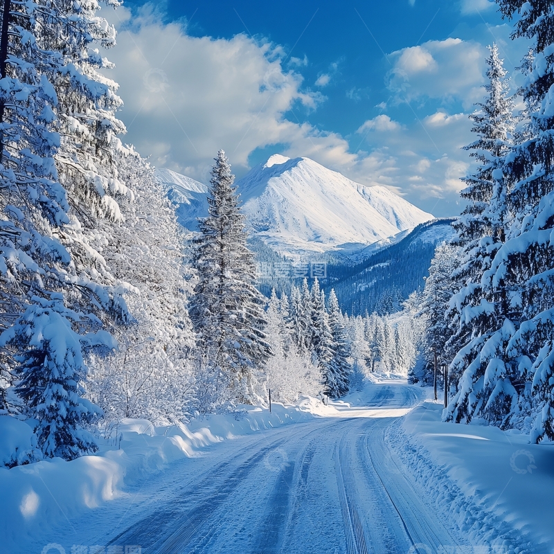 高清大图下载【趣麦麦图】冬日雪景壁纸