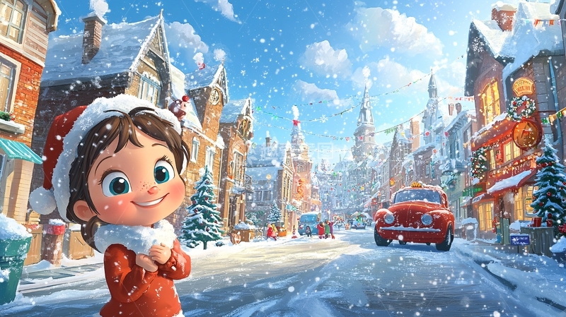 高清大图下载【趣麦麦图】圣诞节插画1