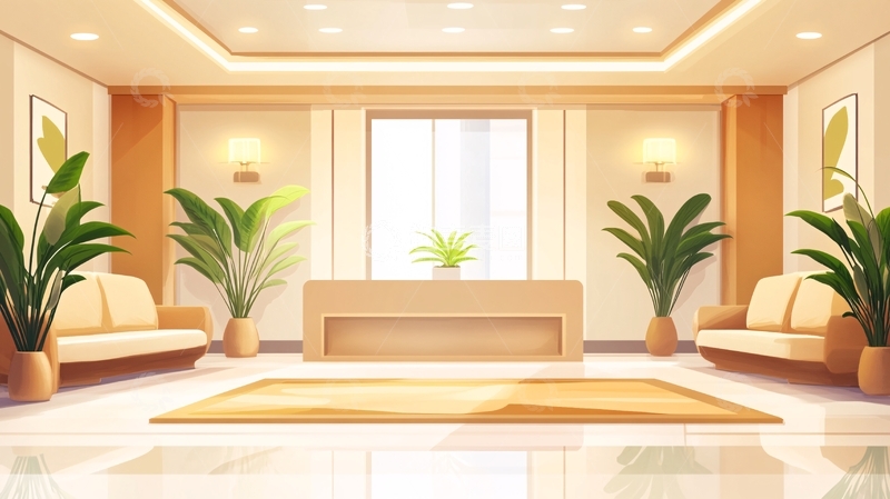 高清大图下载【趣麦麦图】银行酒店宾馆大厅角落