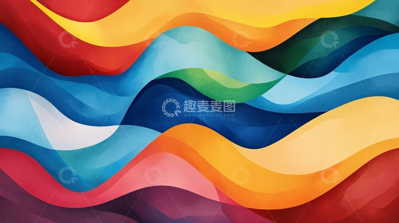 高清大图下载【趣麦麦图】高清炫彩波浪条纹