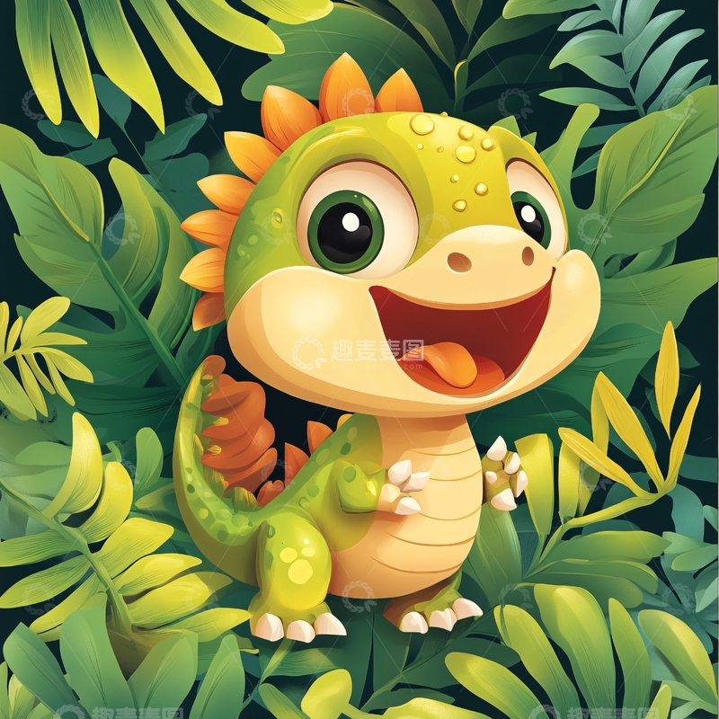 高清大图下载【趣麦麦图】原创卡通小龙