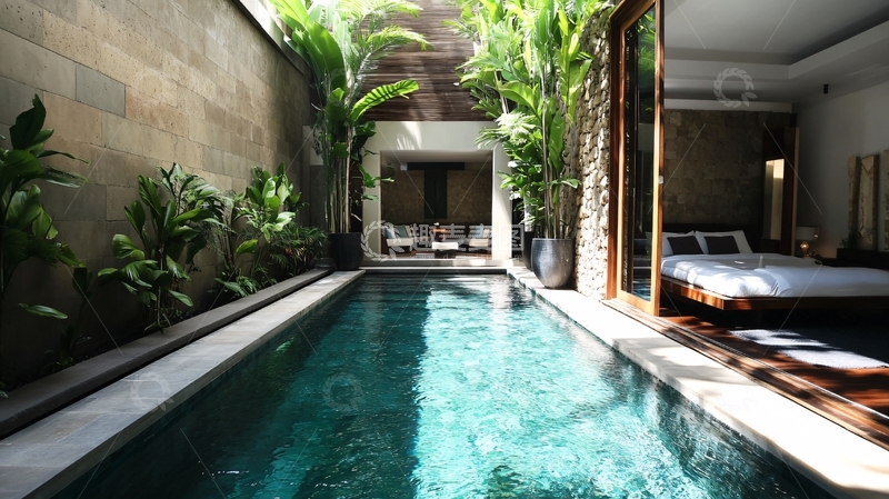 高清大图下载【趣麦麦图】巴厘岛室内游泳池