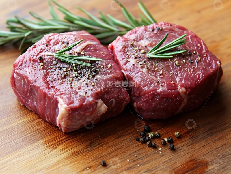 高清大图下载【趣麦麦图】两块牛肉素材