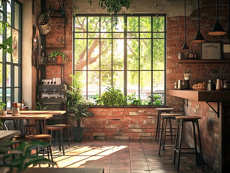 高清大图下载【趣麦麦图】咖啡店靠窗位置