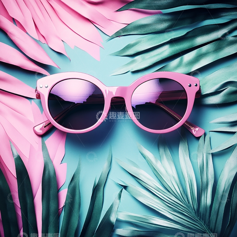 高清大图下载【趣麦麦图】粉色墨镜