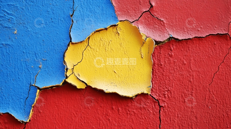 高清大图下载【趣麦麦图】红蓝色墙面背景