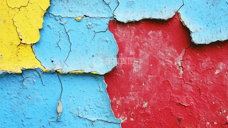 高清大图下载【趣麦麦图】色彩斑斓墙壁