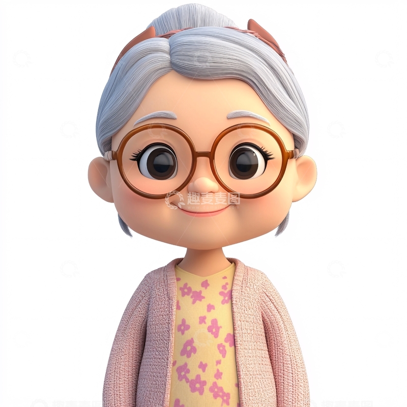 高清大图下载【趣麦麦图】卡通姥姥姥爷6