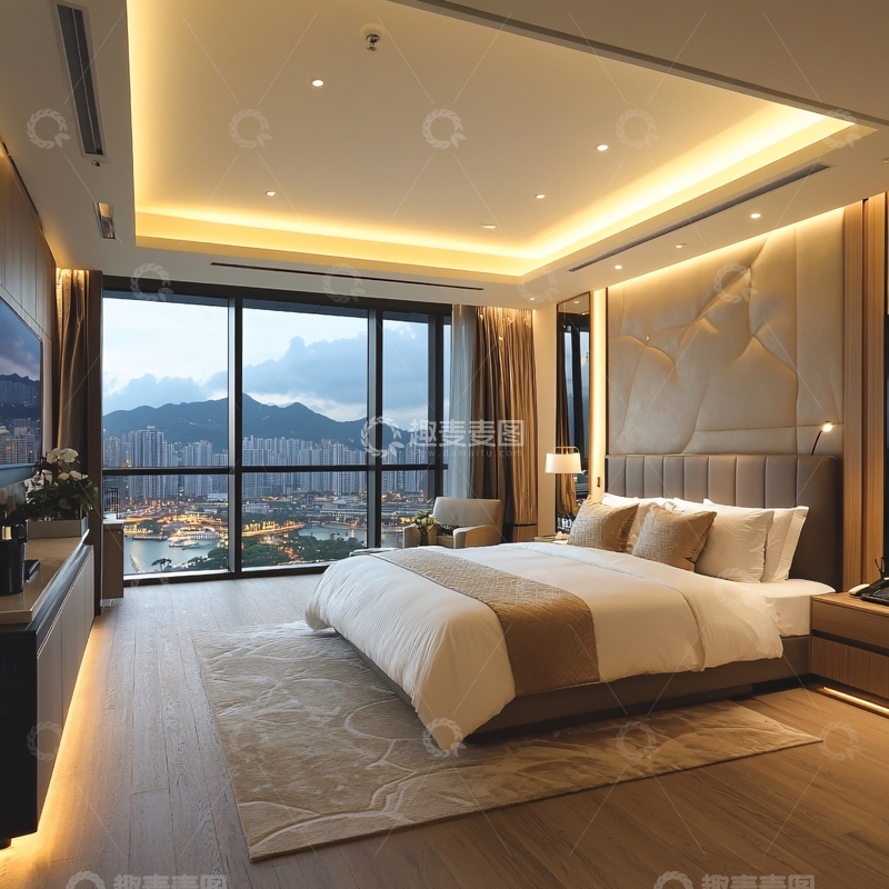 高清大图下载【趣麦麦图】依山而建的酒店客房