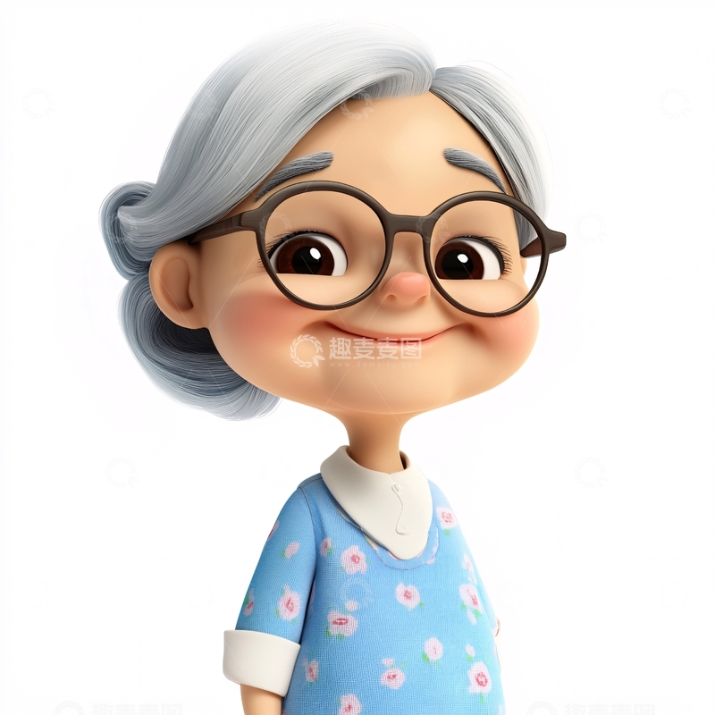 高清大图下载【趣麦麦图】卡通姥姥姥爷7