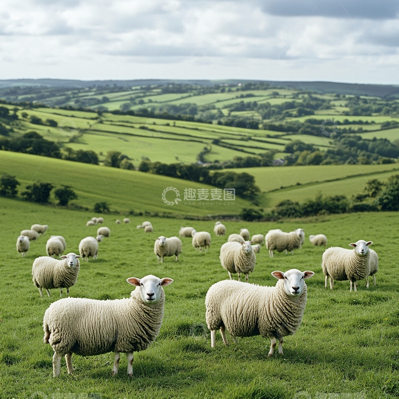 高清大图下载【趣麦麦图】牧场绵羊图2