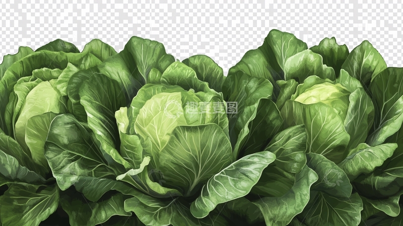 高清大图下载【趣麦麦图】卷心菜插画