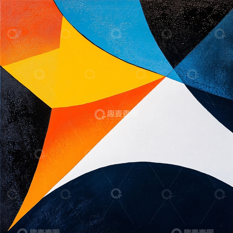 高清大图下载【趣麦麦图】炫彩撞色立体质感背景