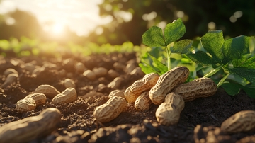 农民种植种地脆皮花生
