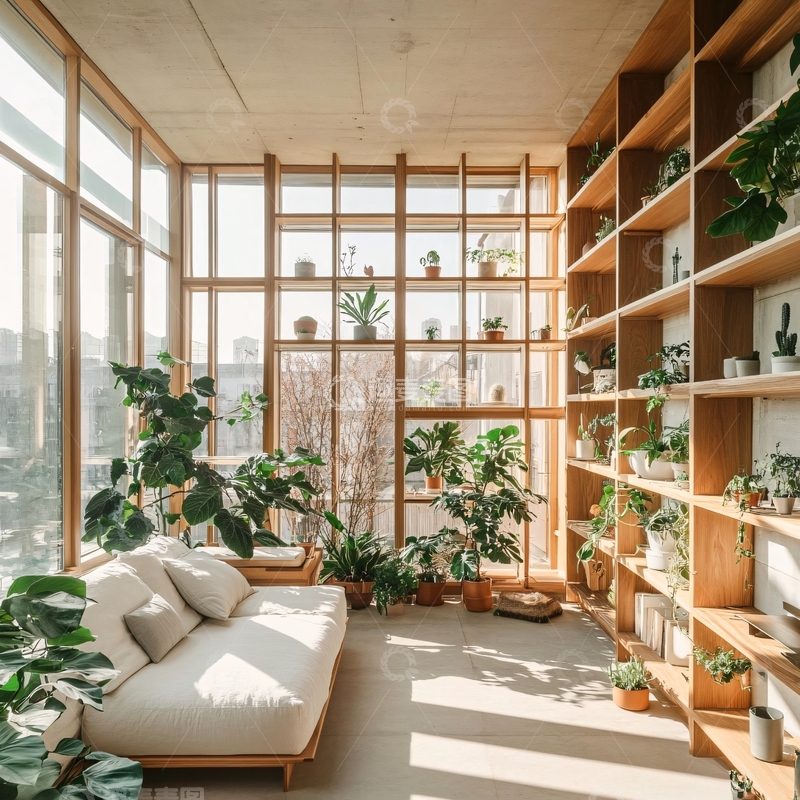 高清大图下载【趣麦麦图】绿植包围窗3