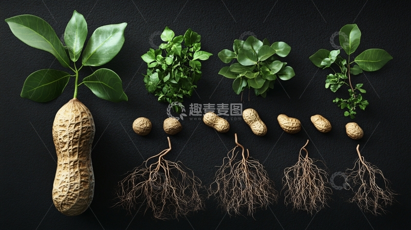 高清大图下载【趣麦麦图】花生的生长过程