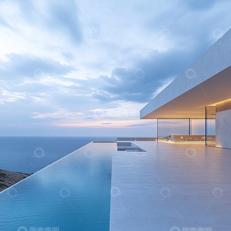 高清大图下载【趣麦麦图】悬崖海景别墅1