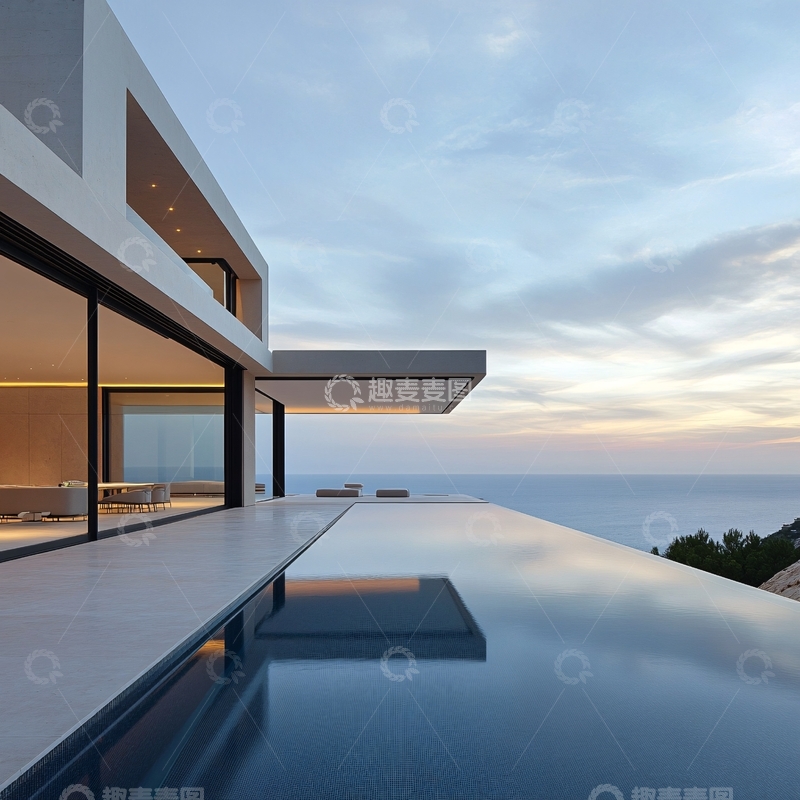 高清大图下载【趣麦麦图】现代海景别墅11