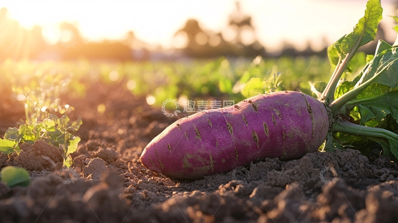高清大图下载【趣麦麦图】在土地里的红薯