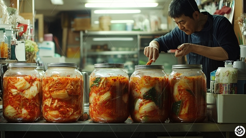 高清大图下载【趣麦麦图】朝鲜人制作泡菜