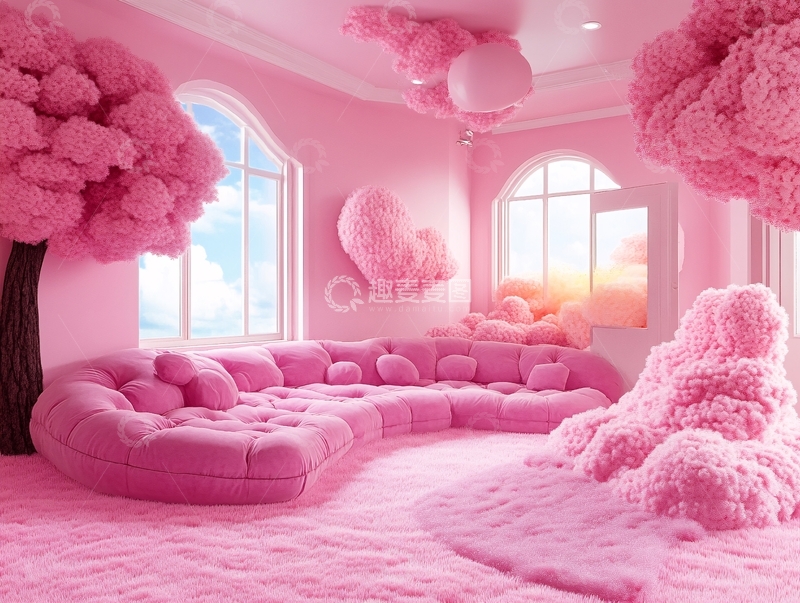高清大图下载【趣麦麦图】浪漫温馨粉色主题场景3