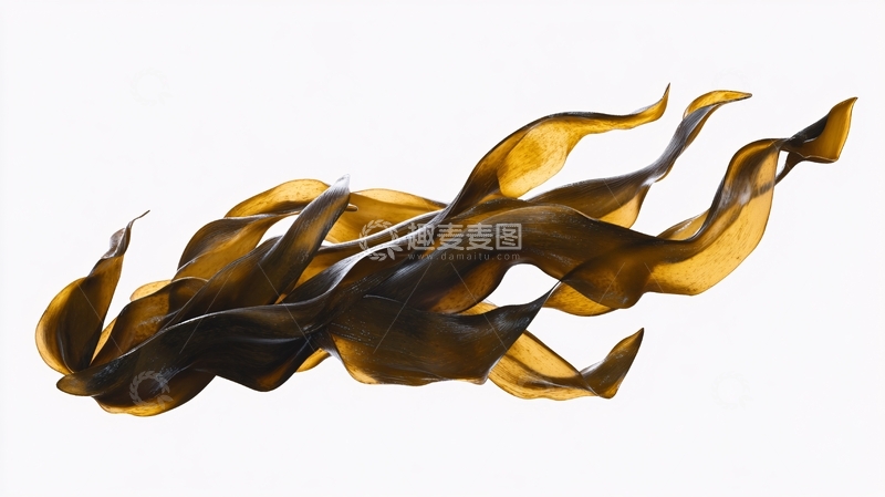 高清大图下载【趣麦麦图】金色动感飘带