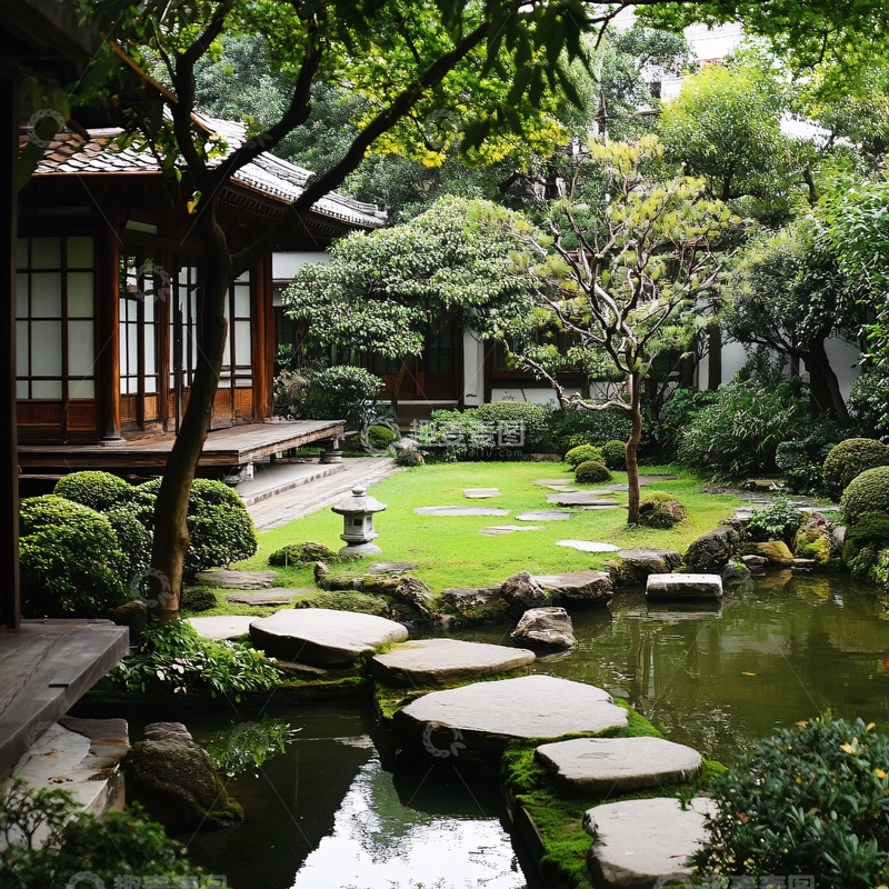 高清大图下载【趣麦麦图】日式庭院历史