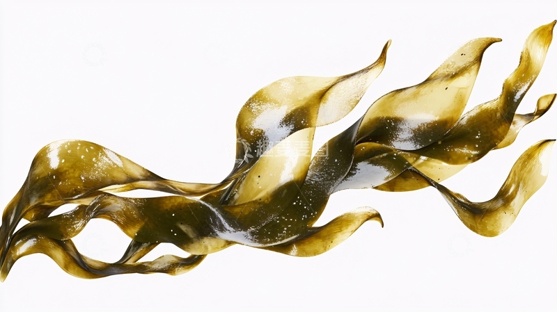 高清大图下载【趣麦麦图】流光渐变金色炫酷飘带