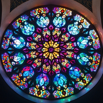 穹顶彩色玻璃图案设计