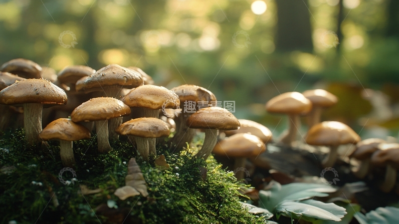 高清大图下载【趣麦麦图】唯美森林野生菌4