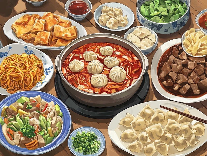 高清大图下载【趣麦麦图】踅面插画