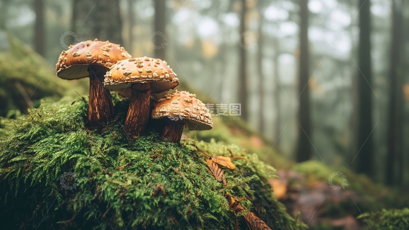 高清大图下载【趣麦麦图】唯美森林野生菌9