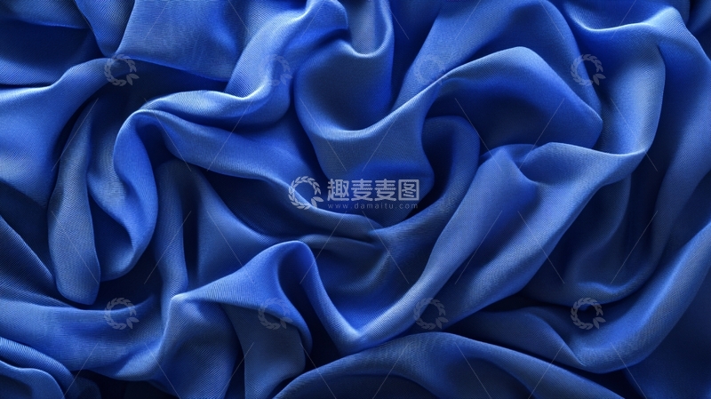 高清大图下载【趣麦麦图】蓝色动感丝绸背景