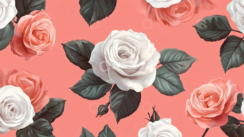 高清大图下载【趣麦麦图】手绘玫瑰壁纸2