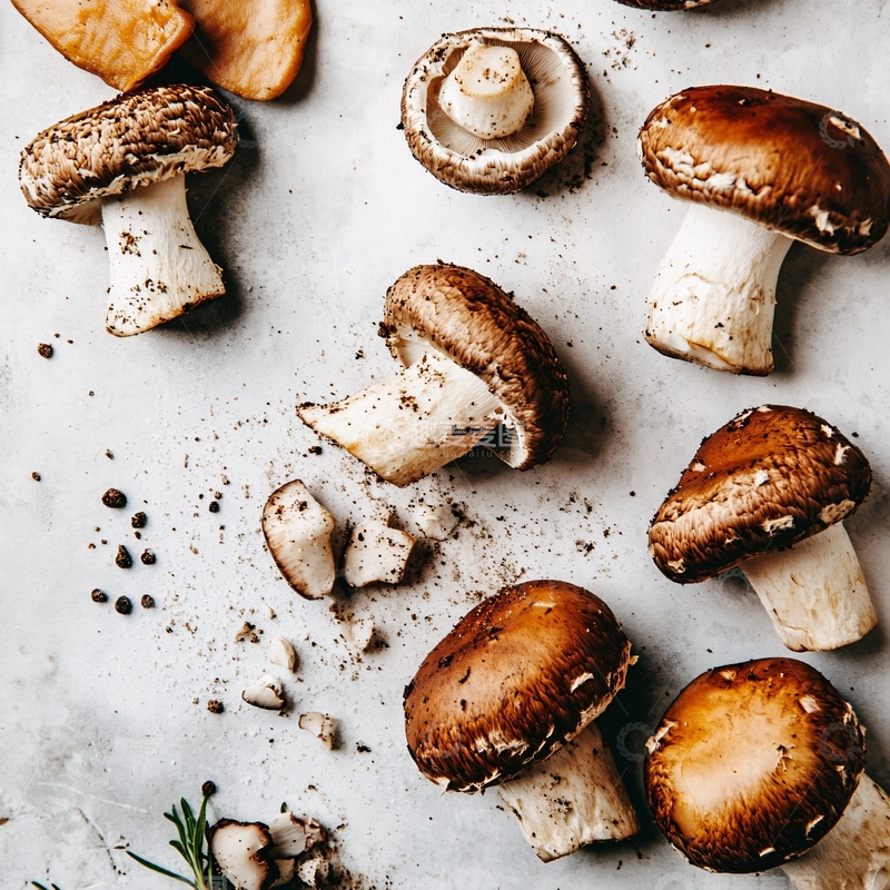 高清大图下载【趣麦麦图】新鲜香菇高清图片