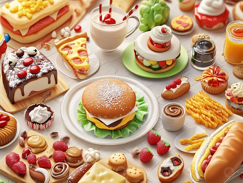 高清大图下载【趣麦麦图】-立体食物素材