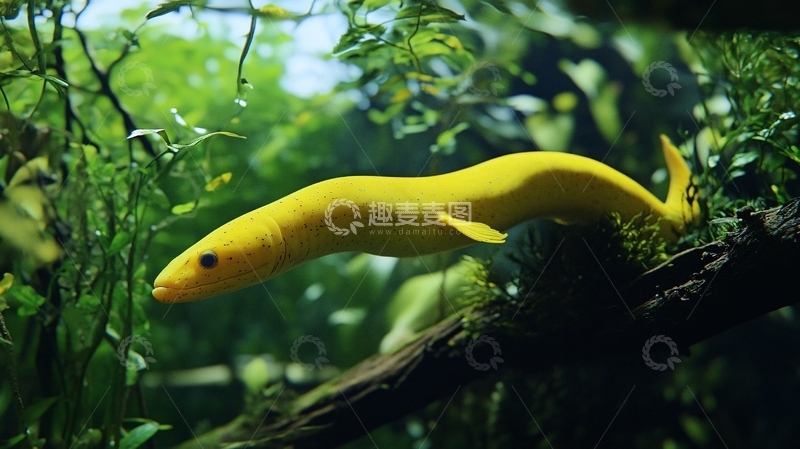 高清大图下载【趣麦麦图】水族箱黄曼龙