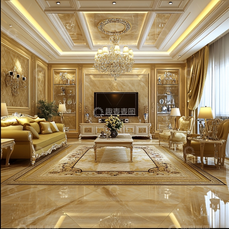 高清大图下载【趣麦麦图】金色欧式风格