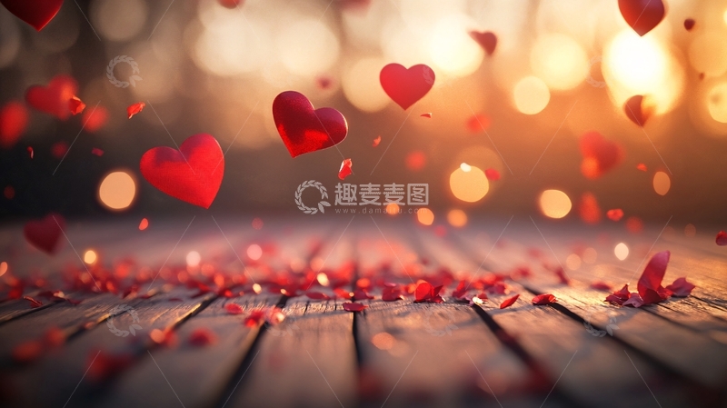 高清大图下载【趣麦麦图】心动浪漫氛围背景