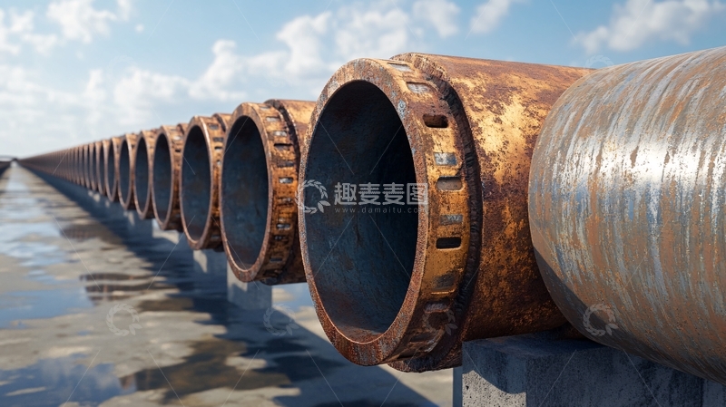 高清大图下载【趣麦麦图】大型供水管道