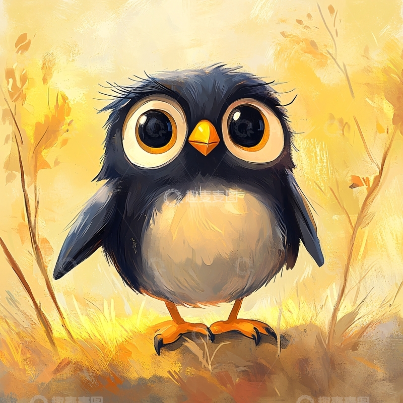 高清大图下载【趣麦麦图】猫头鹰临摹