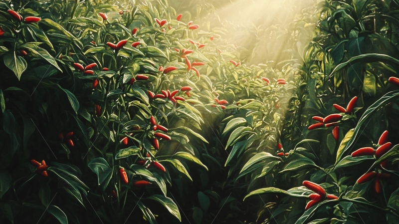 高清大图下载【趣麦麦图】辣椒插画场景图