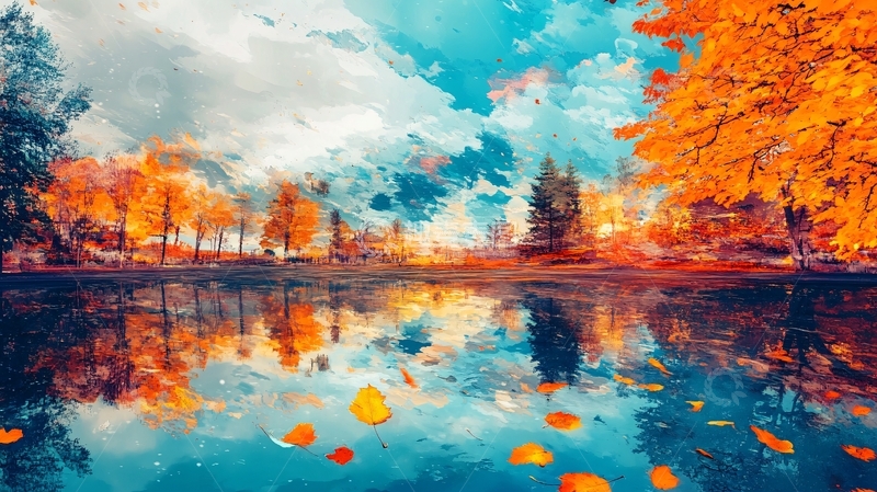 高清大图下载【趣麦麦图】秋色梦幻风光1