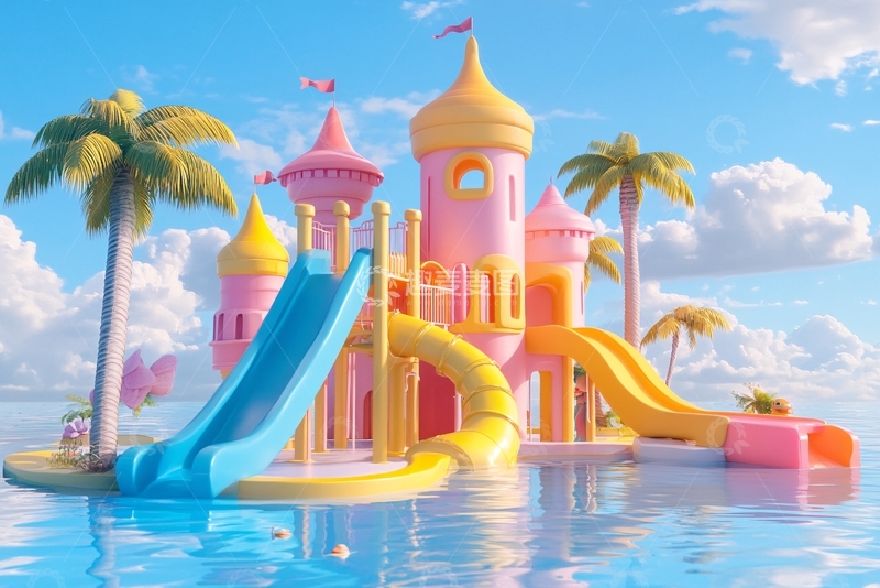 高清大图下载【趣麦麦图】梦幻水上乐园