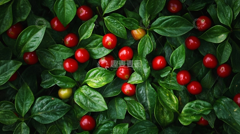 高清大图下载【趣麦麦图】高清植物果实小红果树